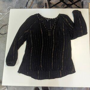 Rock & Republic Size Medium Black Boho Top